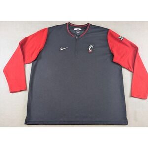 Cincinnati Bearcats Jacket Mens 3XL Black Nike Football Team Issued Pullover Zip